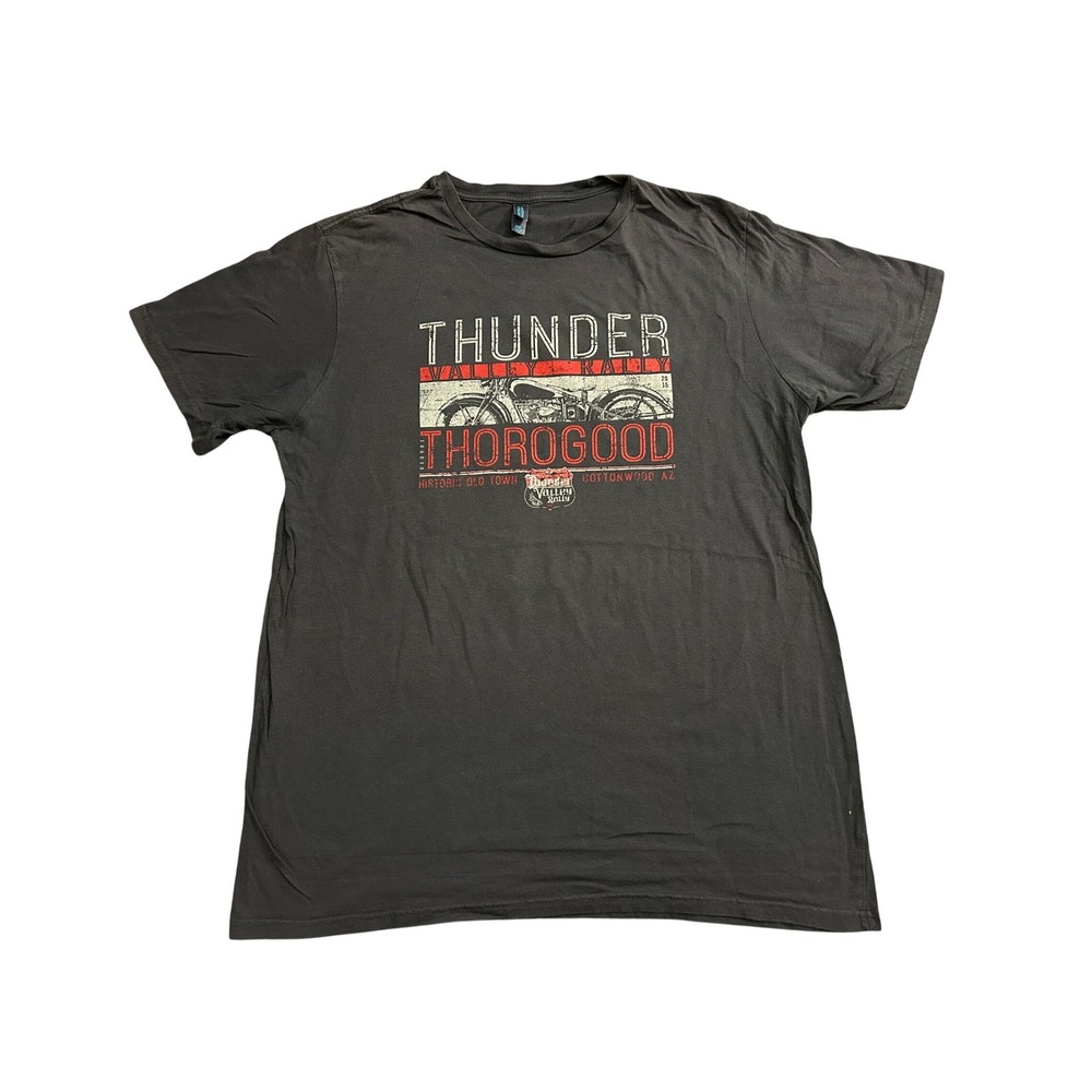 District Made Thunder Valley Rally TShirt Mens XL Black Excellent Thorogood 2015